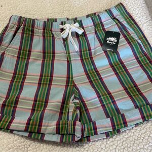 Roots Women's Multicolor Plaid Drawstring Shorts — Dazzling Blue